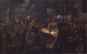 Adolph von Menzel The Iro-Rolling Mill oil painting reproduction